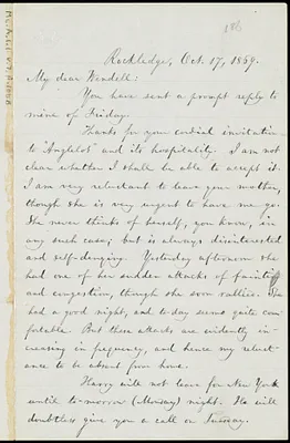 Letter from William Lloyd Garrison, Rockledge, [Roxbury, Mass.], to Wendell Phillips Garrison, Oct. 17, 1869