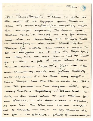 Letter from Christine Wallace to Bess W. Truman