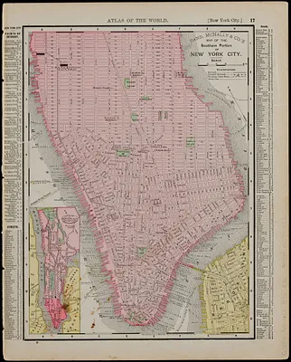 Rand McNally & Co.'s map of the southern portion of New York City ; Rand McNally & Co.'s map of the main portion of Brooklyn