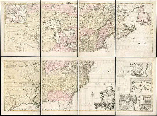 A map of the British and French dominions in North America, with the roads, distances, limits, and extent of the settlements