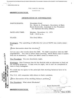 December 13, 1976 - Ford, Kissinger, Scowcroft