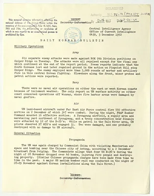 Memorandum, Daily Korean Bulletin