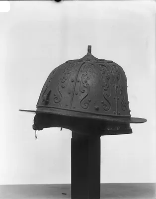 Kabuto (helmet) with floral and scroll designs