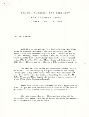 April 14, 1969, OAS-Pan [Organization of American States] American Day Ceremony