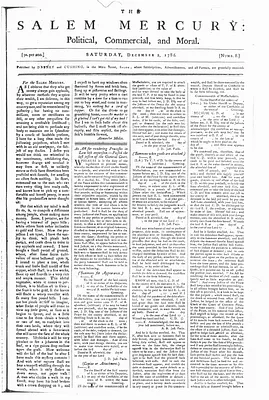 The Salem Mercury: Political, Commercial, and Moral