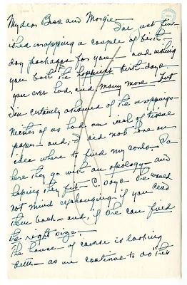 Letter from Madge Gates Wallace to Bess W. Truman