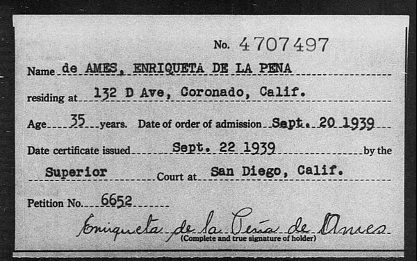 De Ames, Enriqueta De La Pena - 1939