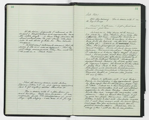 Handwritten journal entry for February 1, 1969