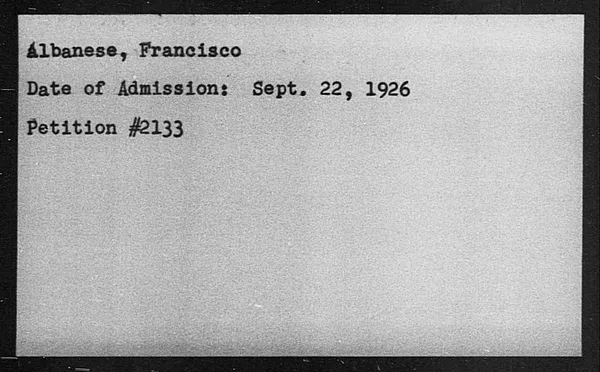 Albanese, Francisco - 1926
