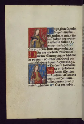 St. Cecilia with St. Catherine of Alexandria Below