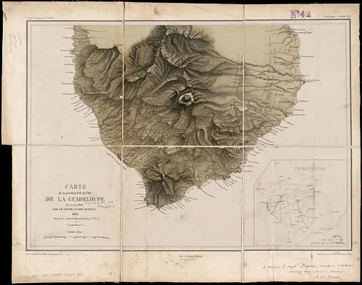 Carte de la portion S.O de l'ile de la Guadeloupe