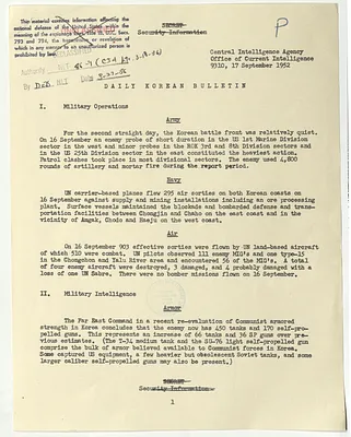 Memorandum, Daily Korean Bulletin