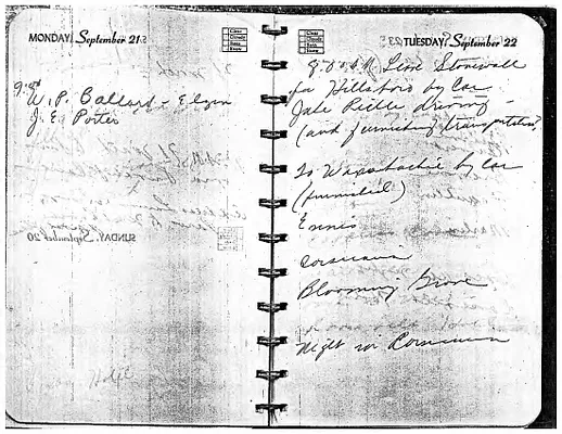 Lyndon Johnson's 1953 Desk Diary, beginning 9/21/1953