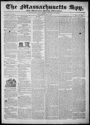 The Massachusetts Spy, and Worcester County Advertiser