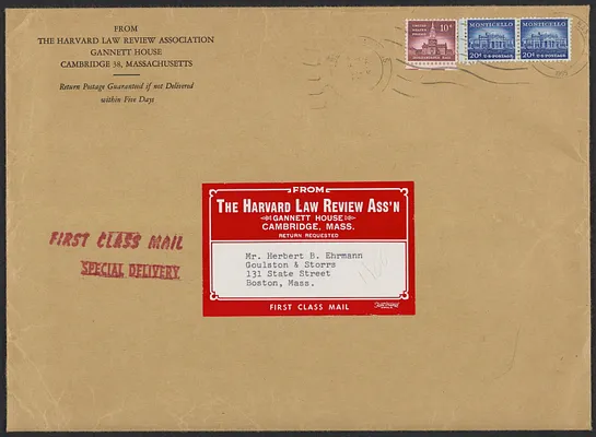 Herbert Brutus Ehrmann Papers, 1906-1970. Sacco-Vanzetti. The Magnetic Point and the Morelli Evidence: Proof of article with corrections, 1965. Box 18, Folder 21, Harvard Law School Library, Historical & Special Collections