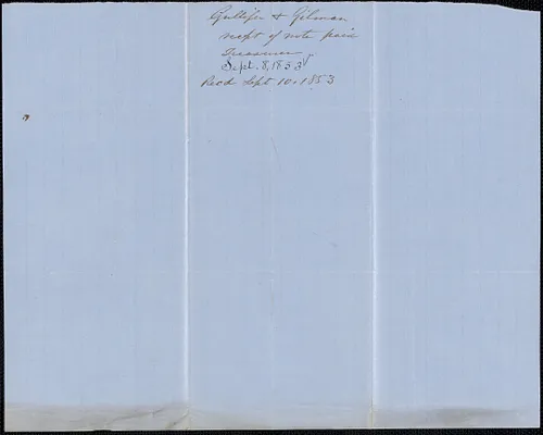 Gullifer and Gilman to Samuel Warner, 8 September 1853
