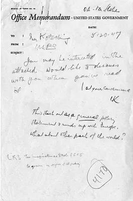 Memorandum from Joseph M. Jones to Huber Havlick and Others with Attachment