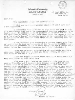 Letter from Philip Jessup to Dean Acheson