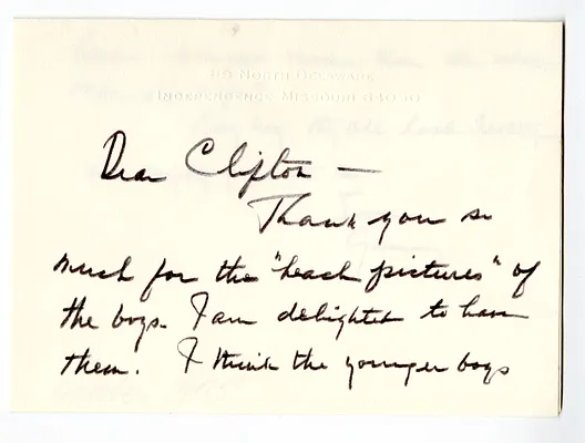 Letter from Bess W. Truman to E. Clifton Daniel, Jr.