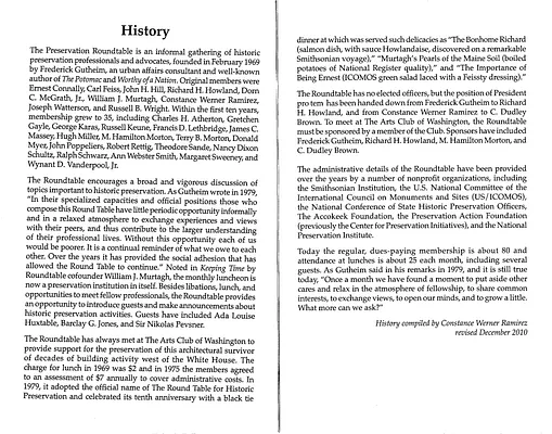 Preservation Roundtable History, December 2010