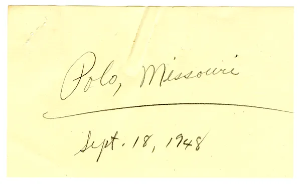 Press Release, Speech of President Harry S. Truman, Polo, Missouri