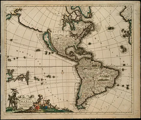 Recentissima novi orbis sive Americae septentrionalis et meridionalis tabula