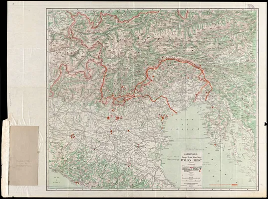 Hammond's large scale war map of the Italian Front
