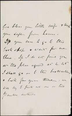 [John Biddulph Martin] autograph note to Victoria Woodhull Martin, approximately 1883-1897