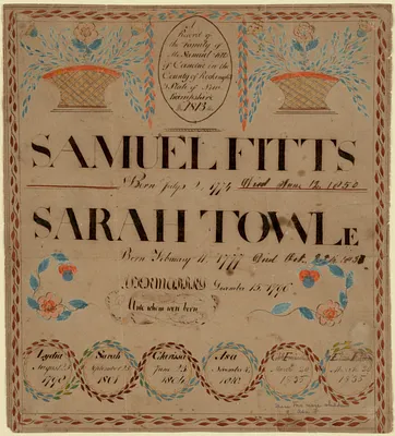 A record of the family of Mr. Samuel Fitts of Candia in the County of Rockingham & State of New Hampshire 1813