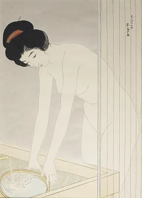 顔を洗う女 (Woman Washing Her Face)