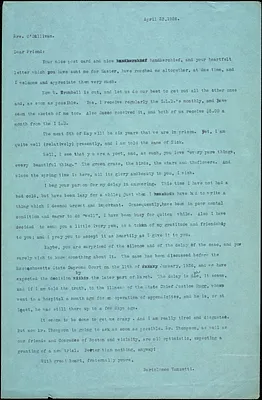 Bartolomeo Vanzetti typed letter (copy) to Mrs. M. O'Sullivan, [Charlestown], 23 April 1926