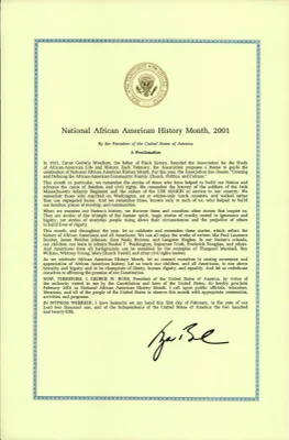 National African American History Month, February 2001