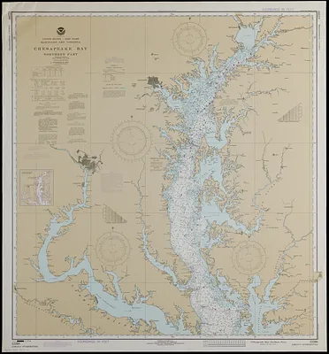 United States--east coast, Maryland and Virginia, Chesapeake Bay, northern part
