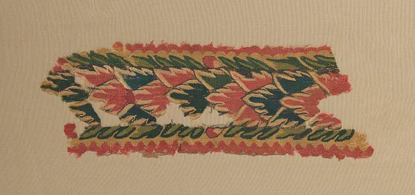 Panel from a Large Curtain, Overlapping Leaves