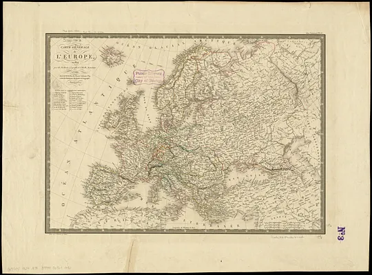 Carte générale de l'Europe, en 1824