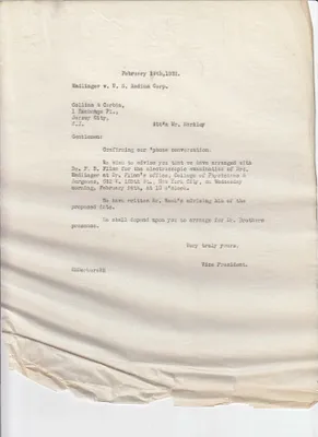 Letters Sent to Mr. Markley [E.A. Markley], February 19, 1932