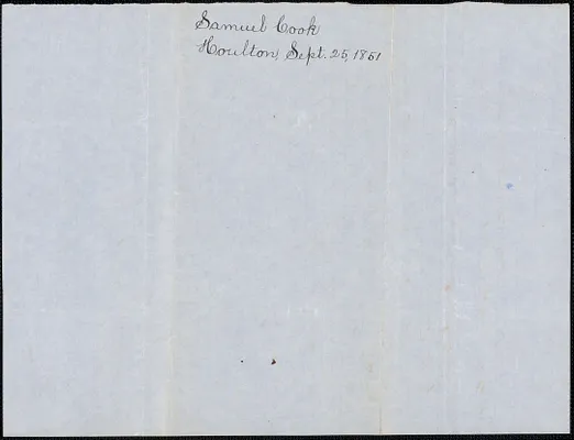 Samuel Cook to George Coffin, 25 September 1851