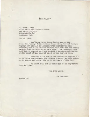 Letters Sent to Dr. James E. Ives, June 2, 1931
