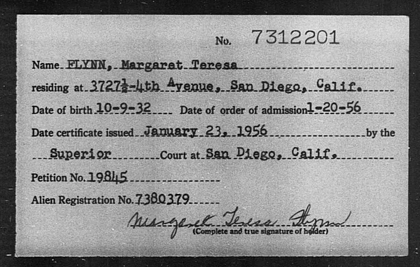 Flynn, Margaret Teresa - 1956