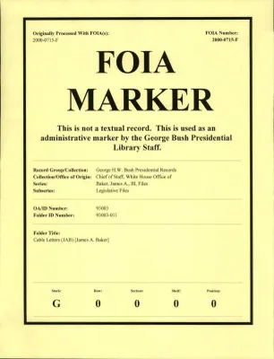 Cable Letters (JAB) [James A. Baker]