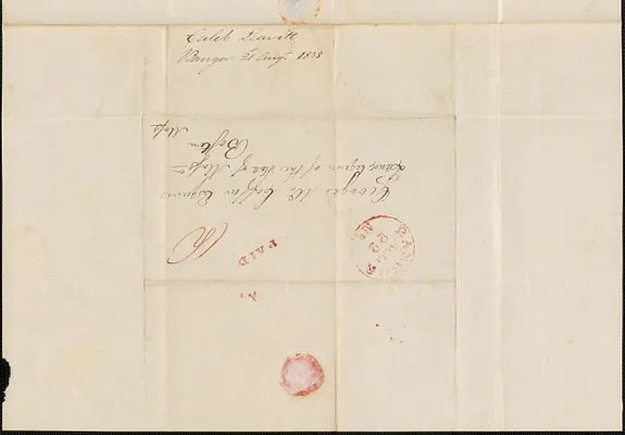 Caleb Leavitt to George Coffin, 21 August 1838