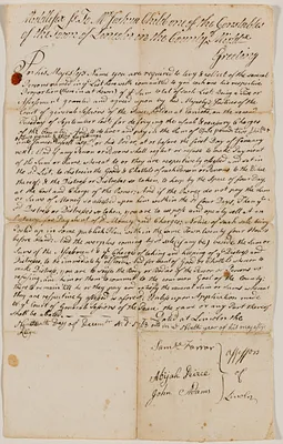 County tax warrant to Joshua Child