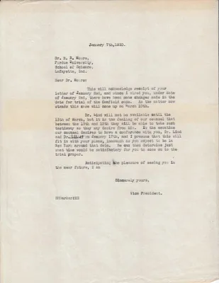 Letters Sent to Dr. R. B. Moore, January 7, 1930