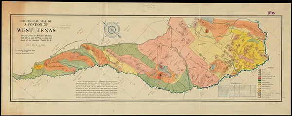 Geological map of a portion of West Texas