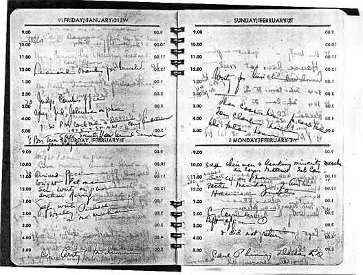 Lyndon Johnson's 1947 Desk Diary, beginning 1/31/1947