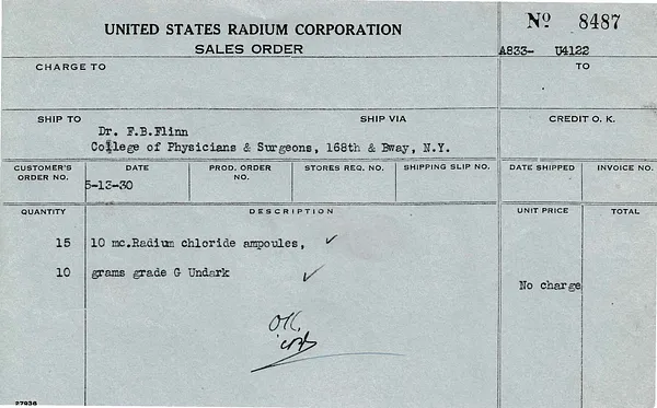 Receipt to Dr. Frederick B. Flinn, May 13, 1930