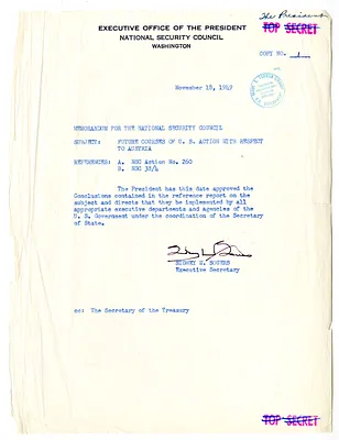 Memorandum from Sidney Souers to the National Security Council
