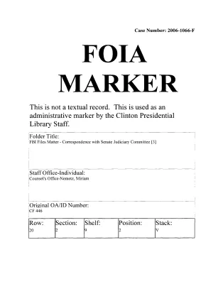 FBI Files Matter – Correspondence with Senate Judiciary Committee [3]