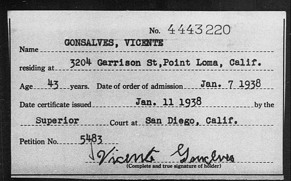 Gonsalves, Vicente - 1938