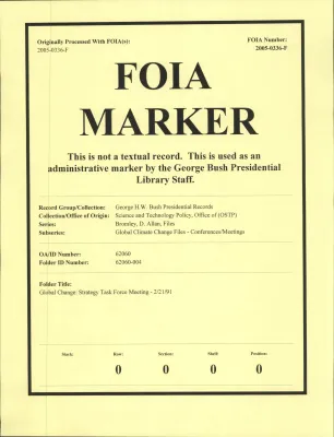 Global Change: Strategy Task Force Meeting - 2/21/91